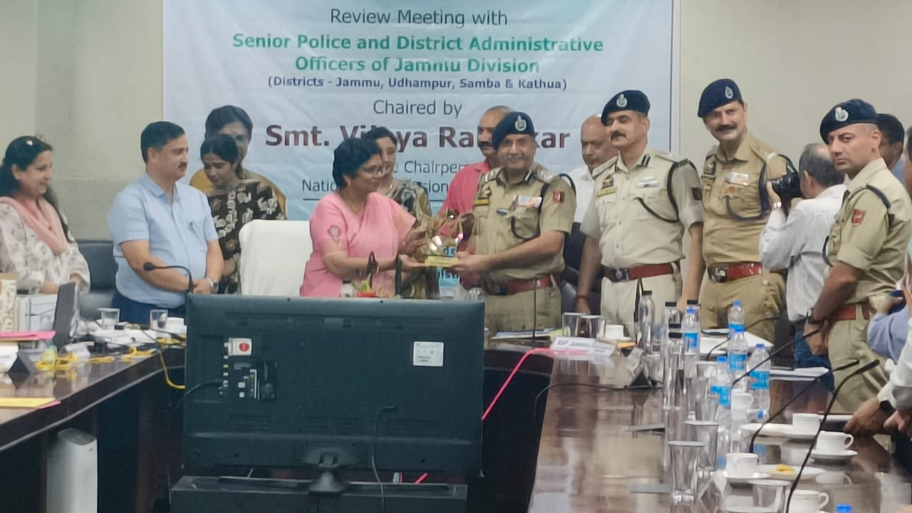 Participants engaging in Mahila Jan Sunwai program in Jammu