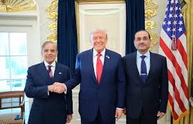 Donald Trump meets with Shehbaz Sharif and Asim Munir at White House