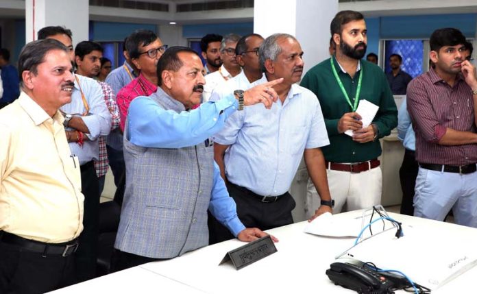 Dr. Jitendra Singh at IMD reviewing Multi-Hazard Early Warning DSS