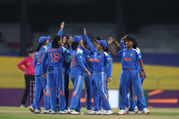 India Women’s cricket team celebrates victory over Pakistan