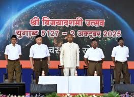 Ex-President Ramnath Kovind speaking at RSS Vijayadashmi rally