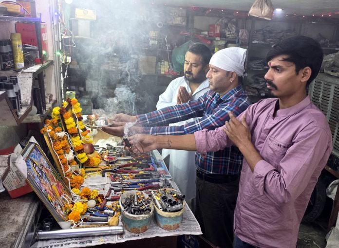 Devotees worship tools and machines on Vishwakarma Day