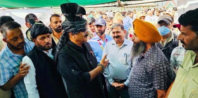 Minister Javed Ahmed Rana speaking at the Mendhar Tribal Mela