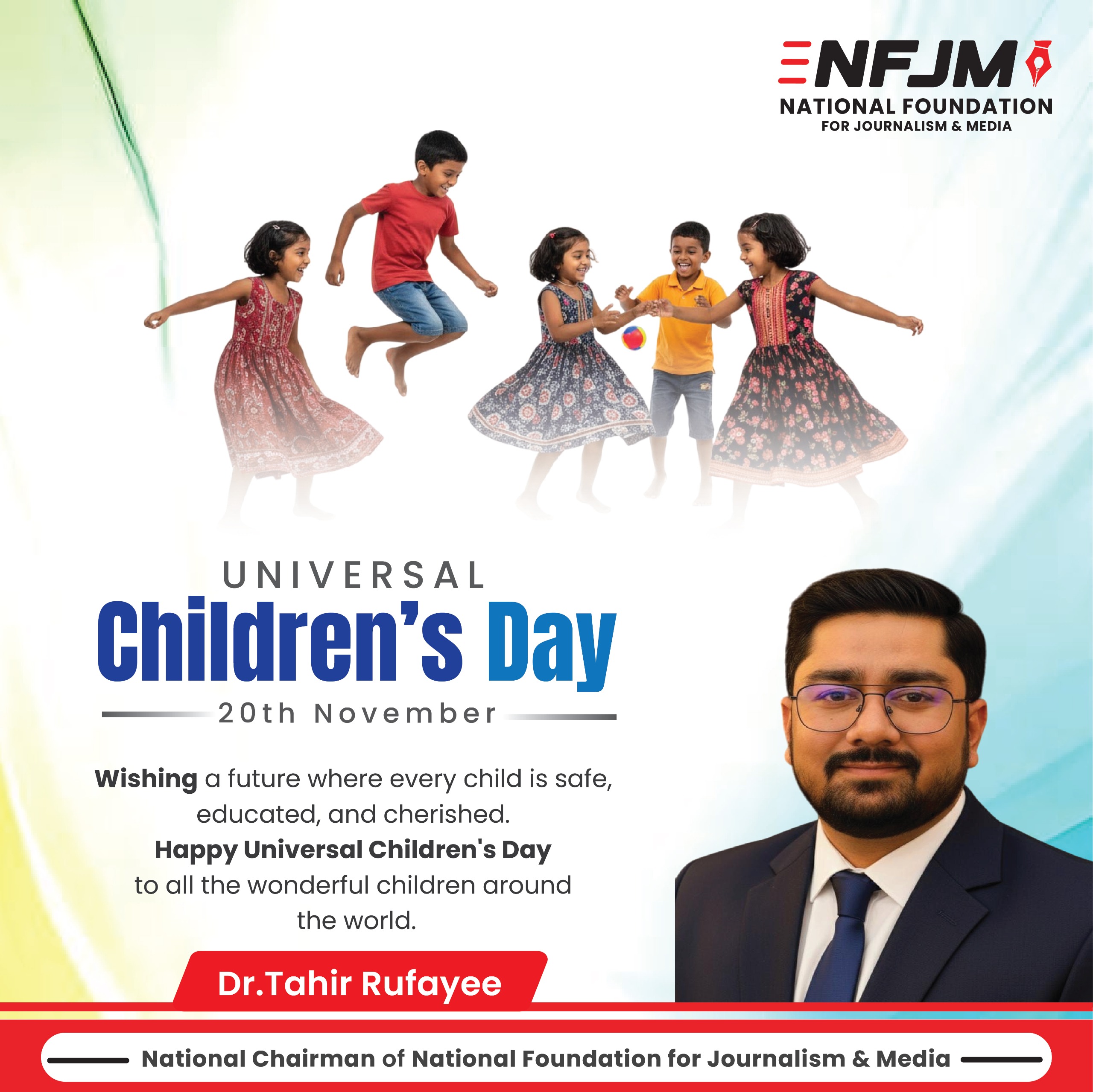 Dr. Tahir Rufayee delivers messages on Children's rights.