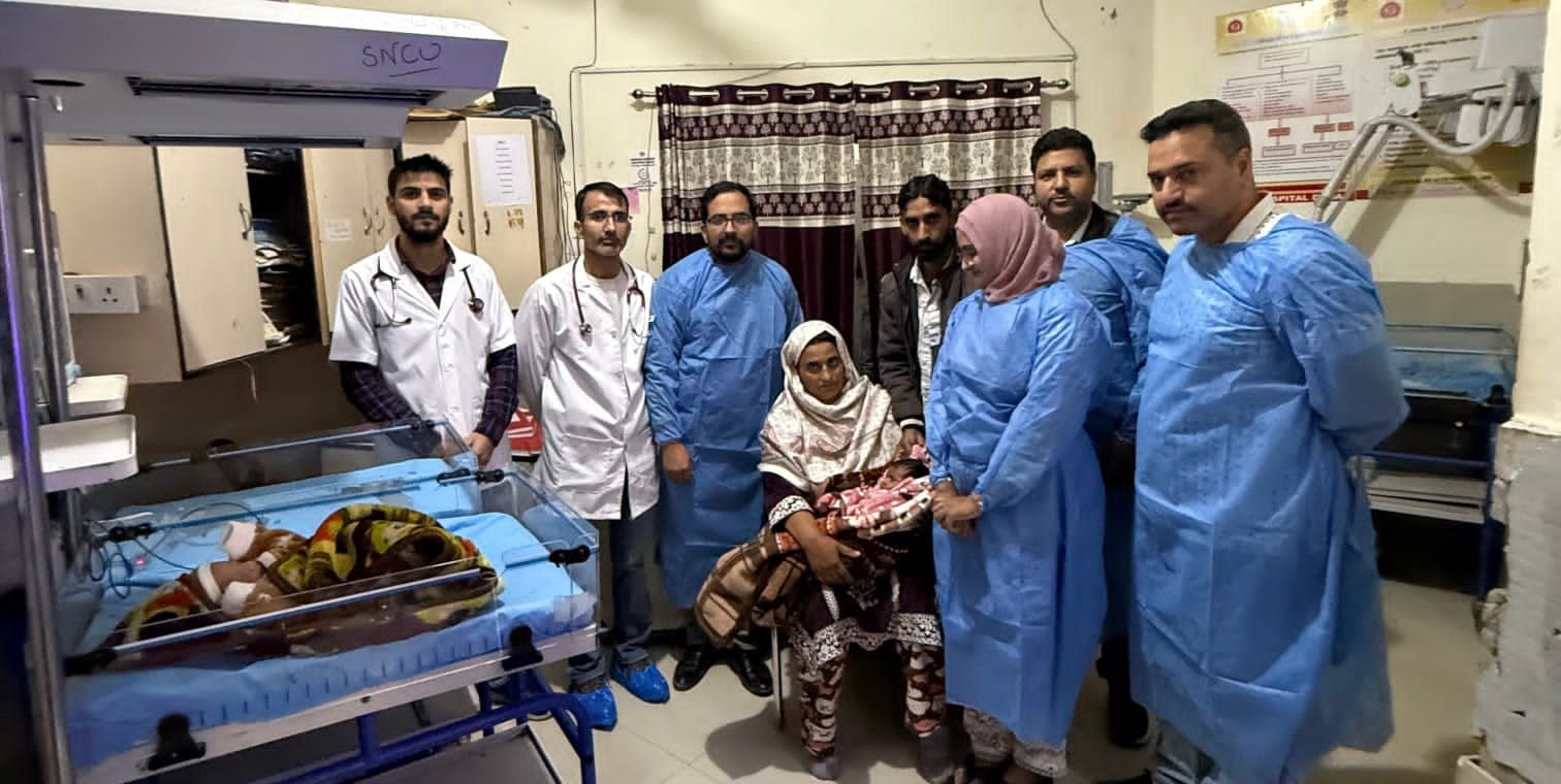 newborn baby in neonatal care at GMC Doda