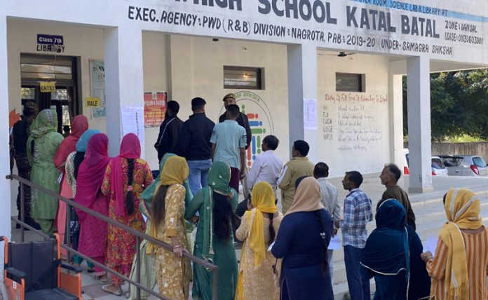 Voter turnout at Nagrota by-poll