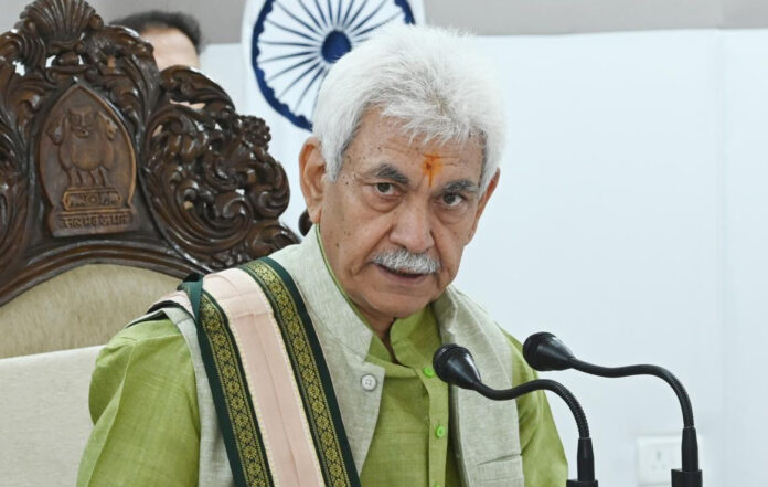 Lieutenant Governor Manoj Sinha encouraging a drug-free campaign in J&K