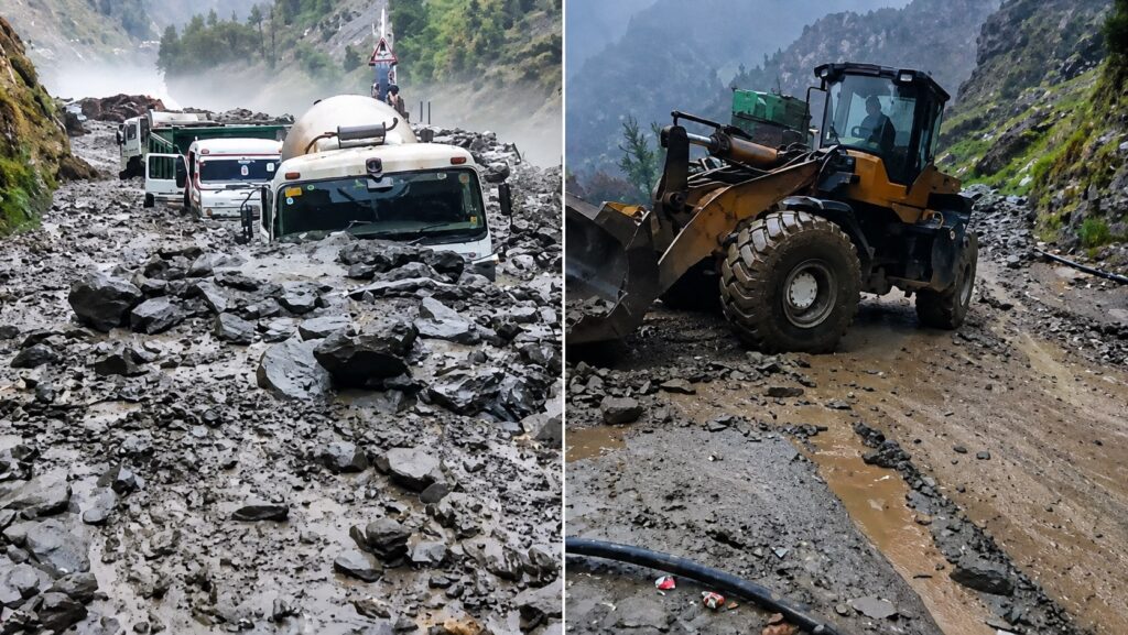Heavy rain and debris from cloudburst impact Kwar Project