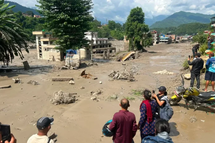 Rescue operations in Nepal following flash floods