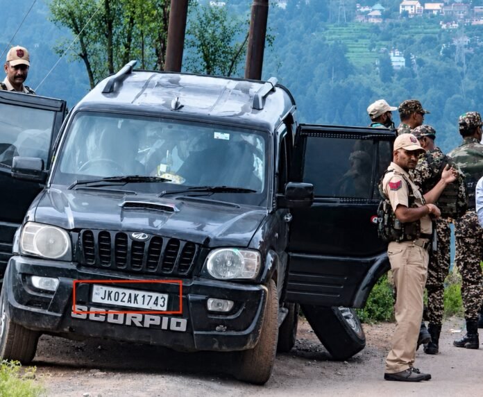 Police checkpoint Ramban District during security alert